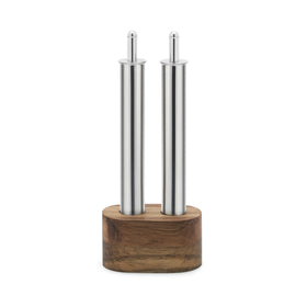 FILARE OLIO E ACETO CON BASE IN LEGNO SET 2 PZ SCATOLA OLIPAC